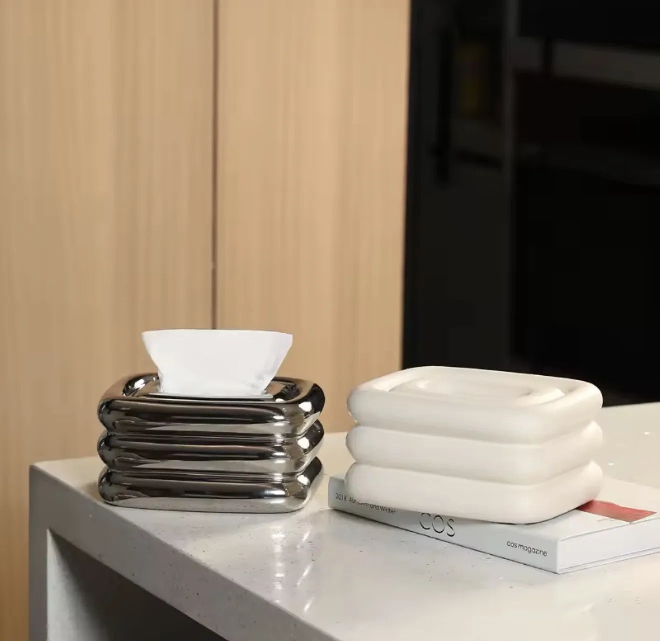 Boite à mouchoirs en céramique