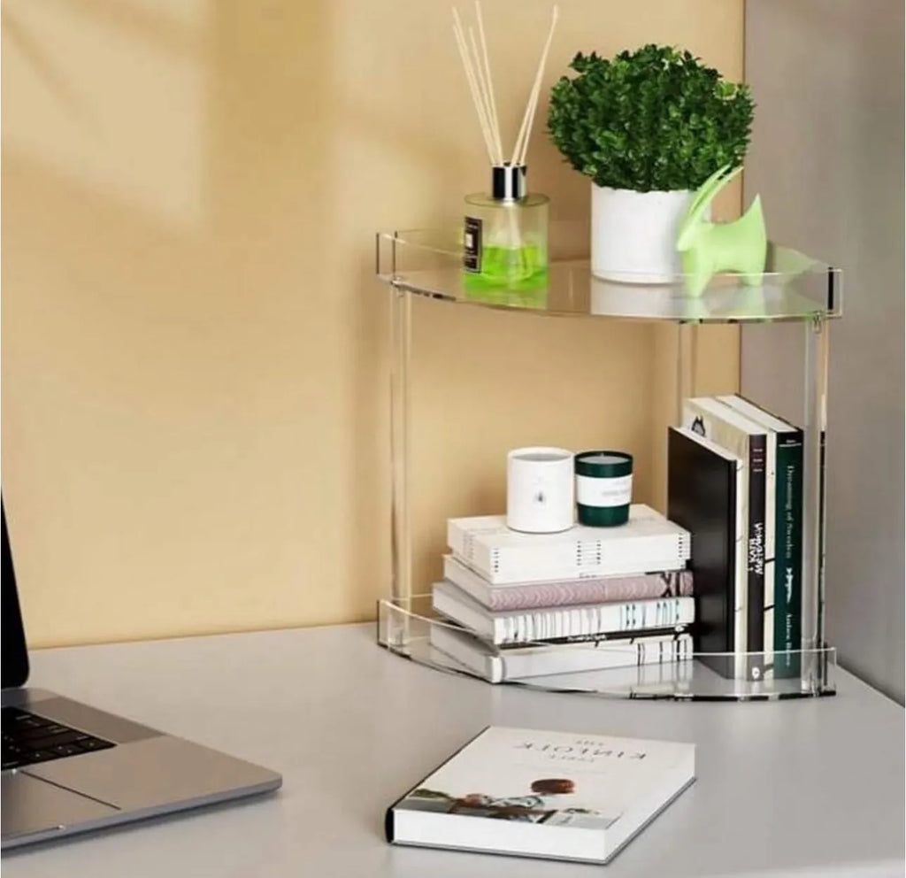 Étagère d'angle en plexiglass