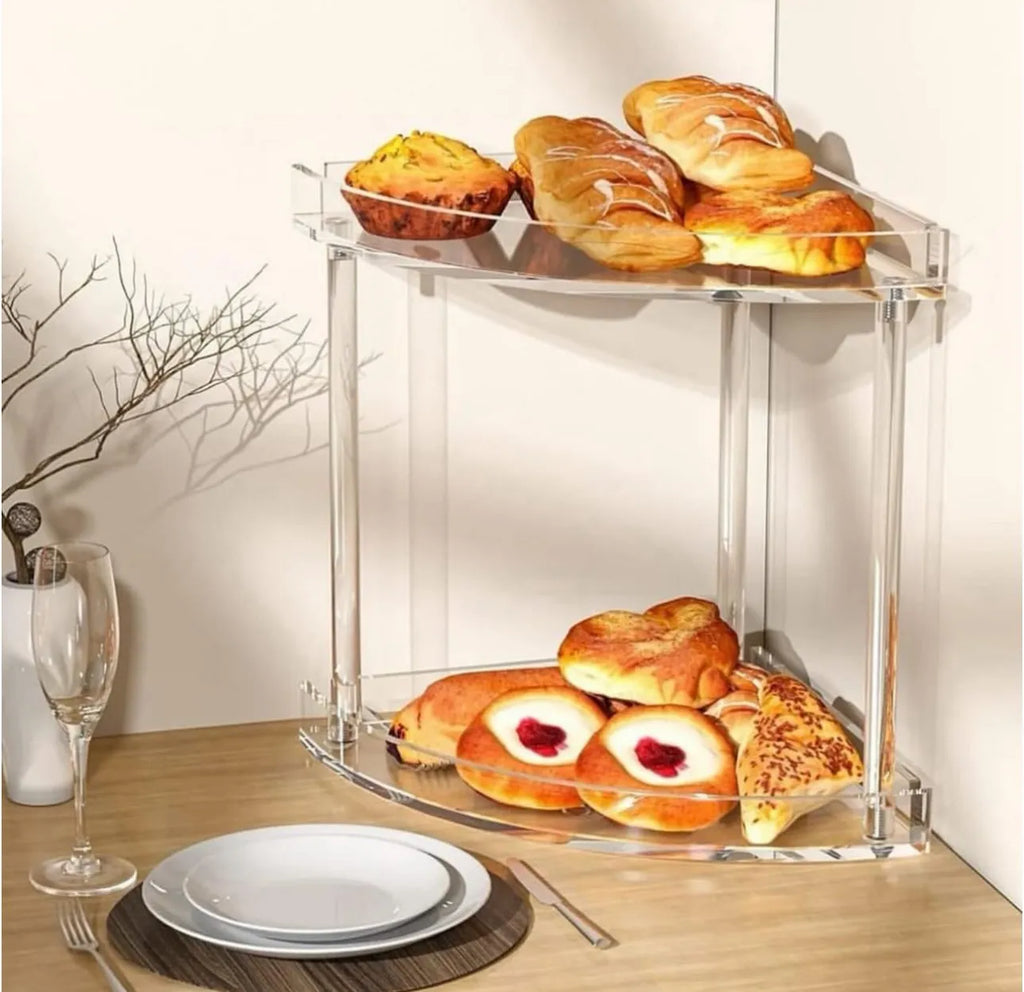 Étagère d'angle en plexiglass