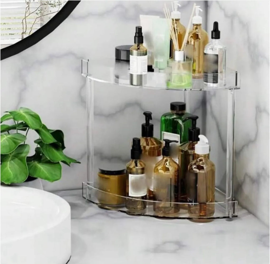 Étagère d'angle en plexiglass