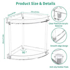 Étagère d'angle en plexiglass