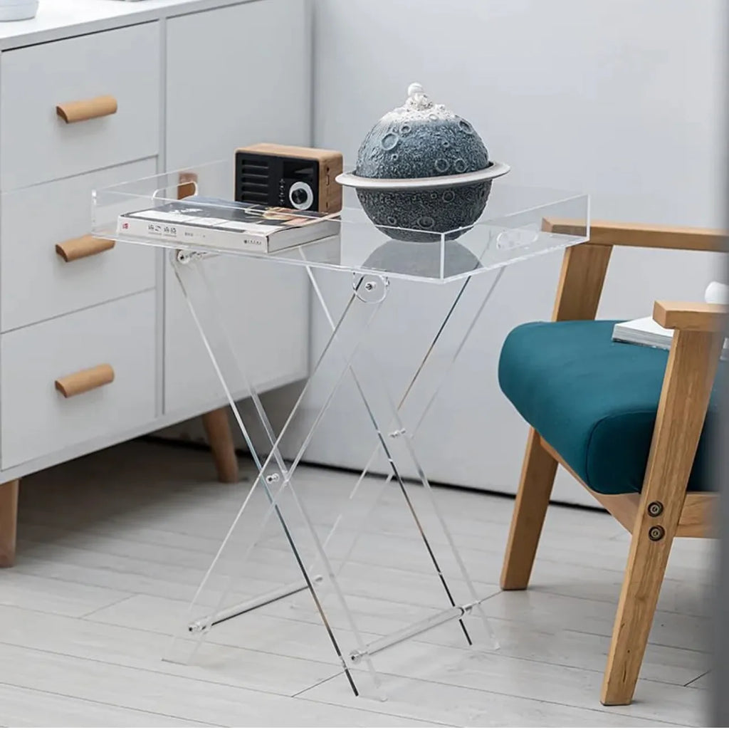 Table pliable en plexiglass