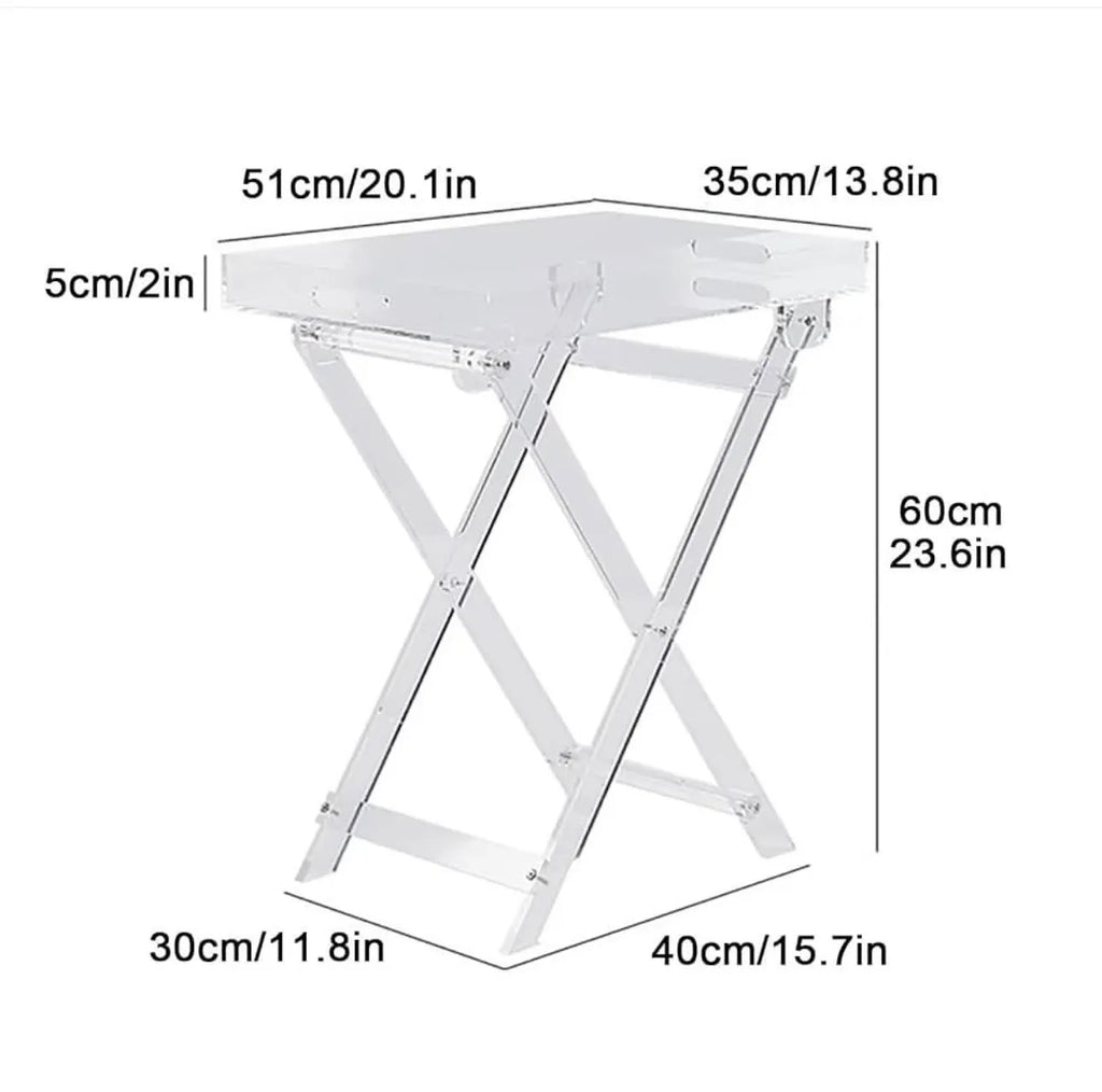 Table pliable en plexiglass
