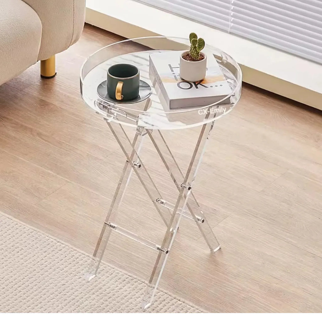 Table pliable en plexiglass