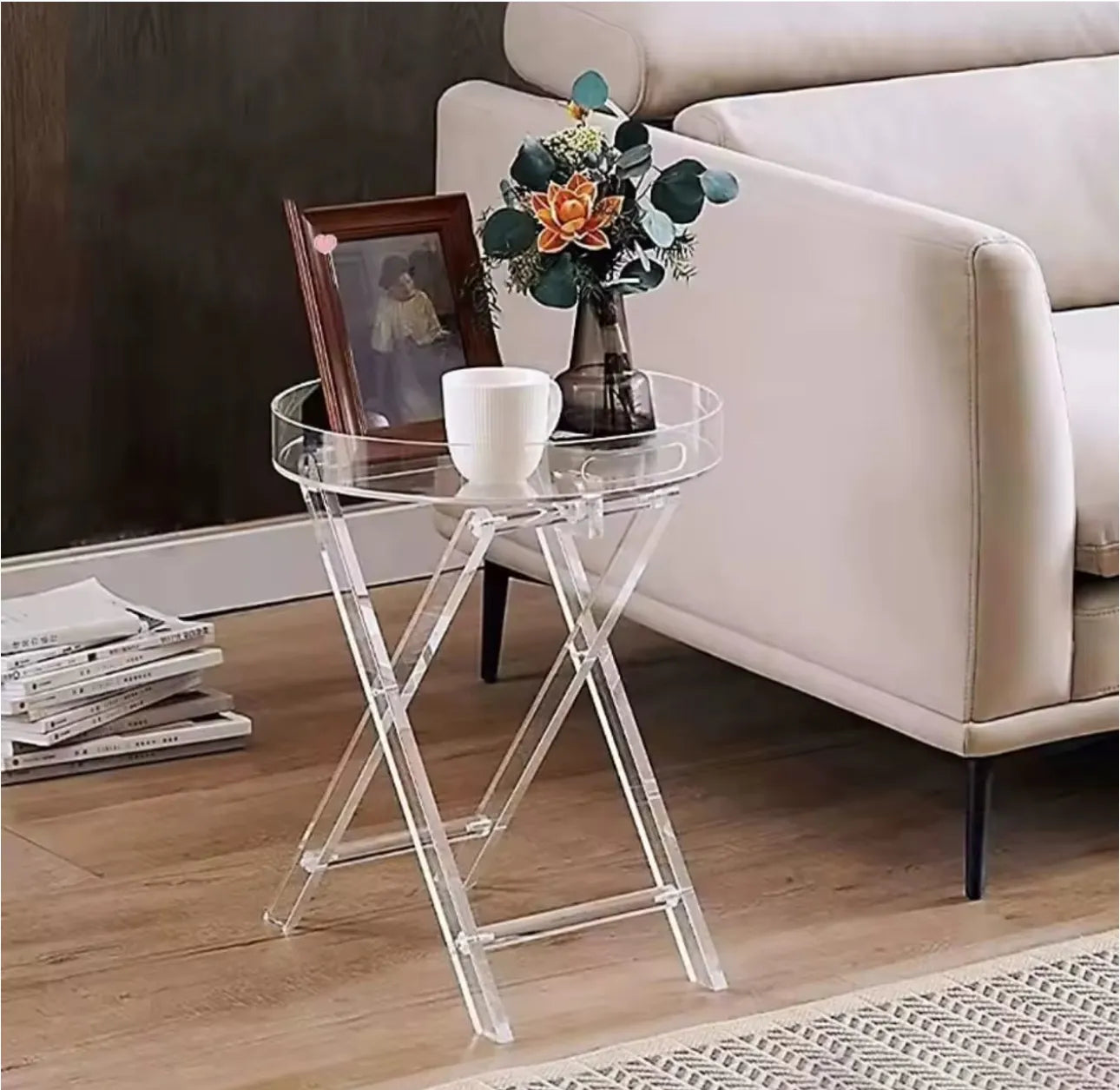 Table pliable en plexiglass