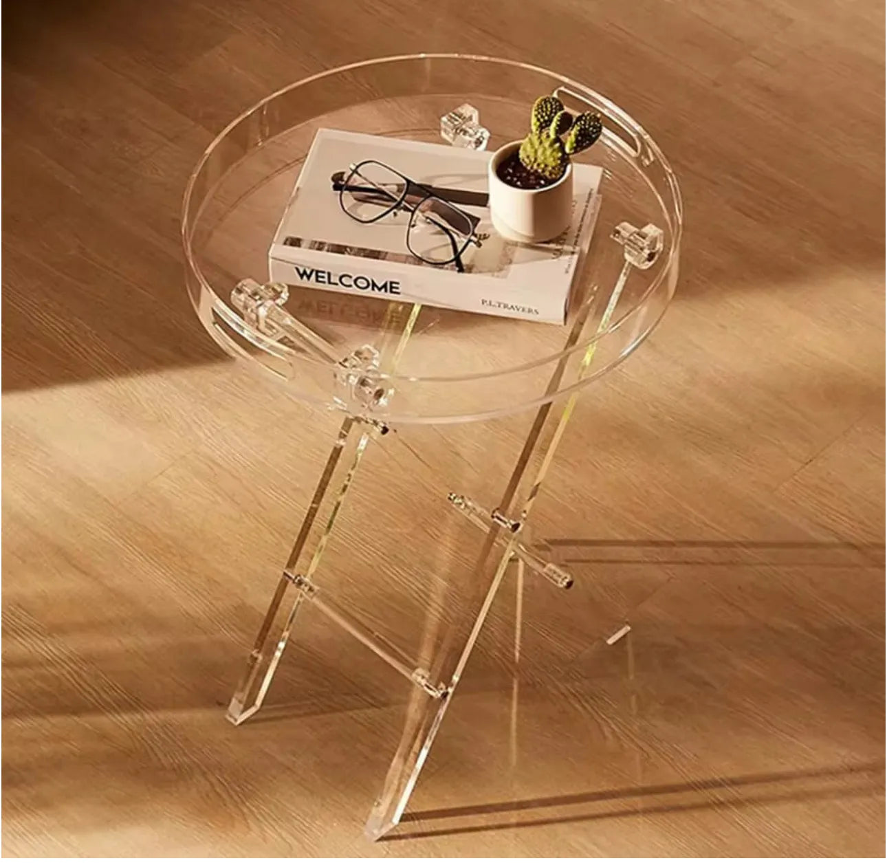 Table pliable en plexiglass