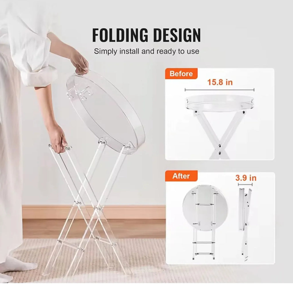 Table pliable en plexiglass