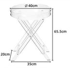 Table pliable en plexiglass