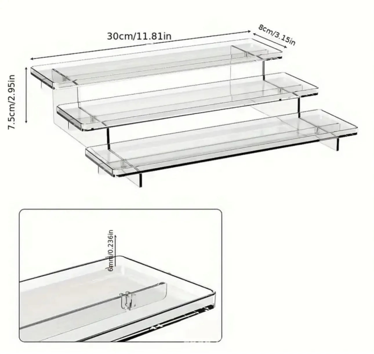 Présentoir en plexiglass