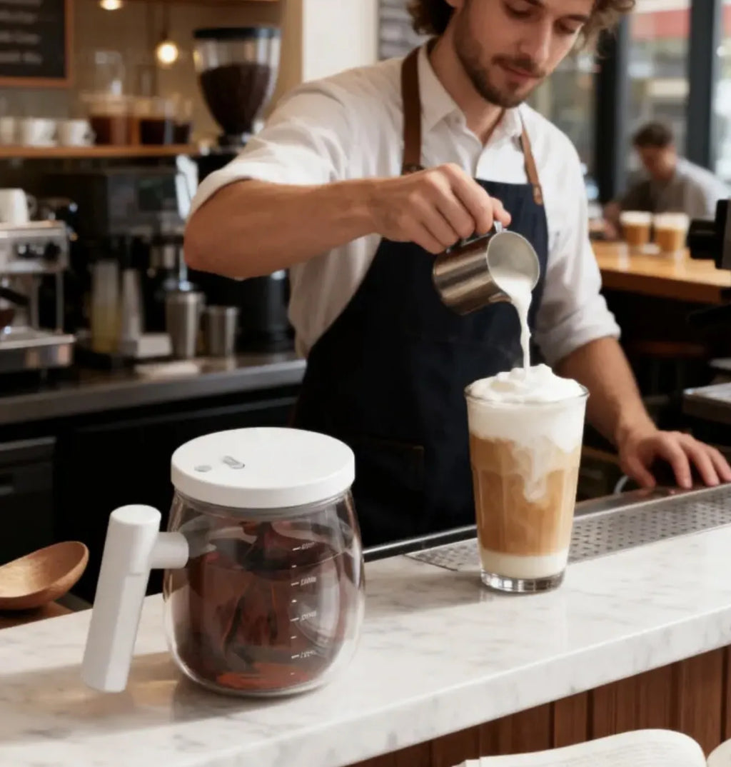 Tasse à agitation automatique