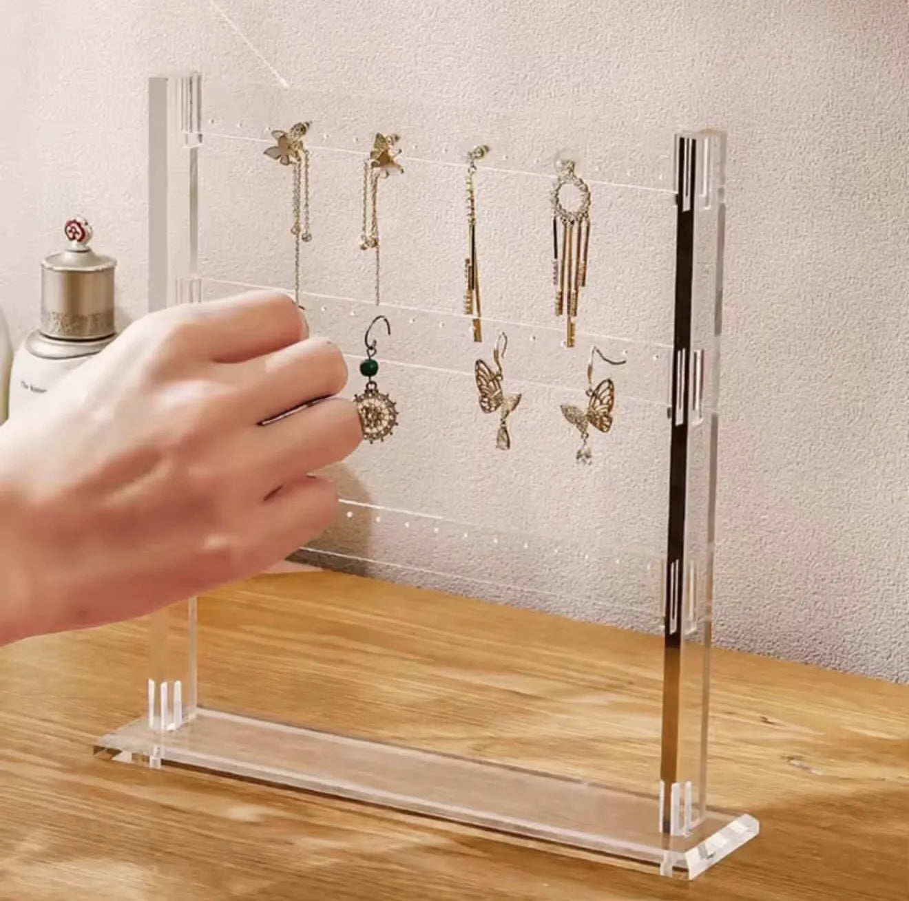 Présentoir boucles d'oreilles en plexiglass