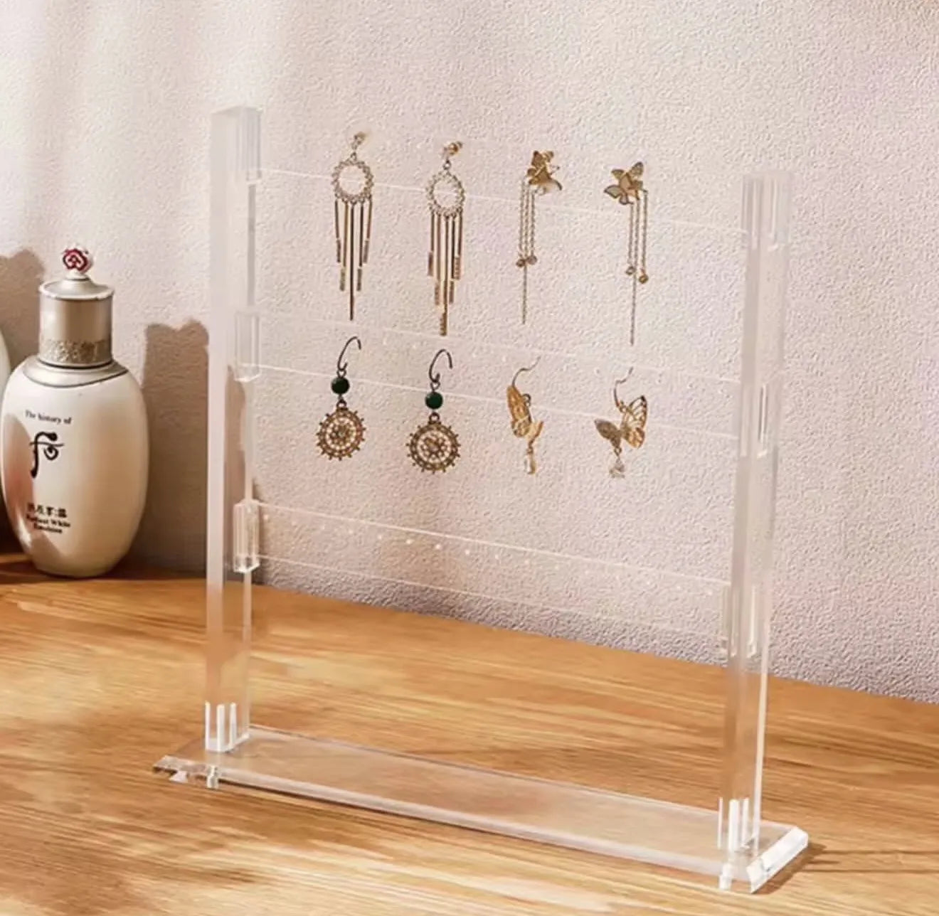 Présentoir boucles d'oreilles en plexiglass