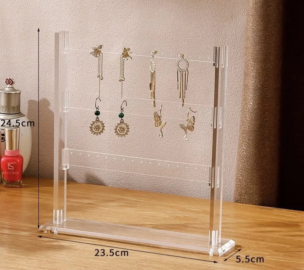 Présentoir boucles d'oreilles en plexiglass
