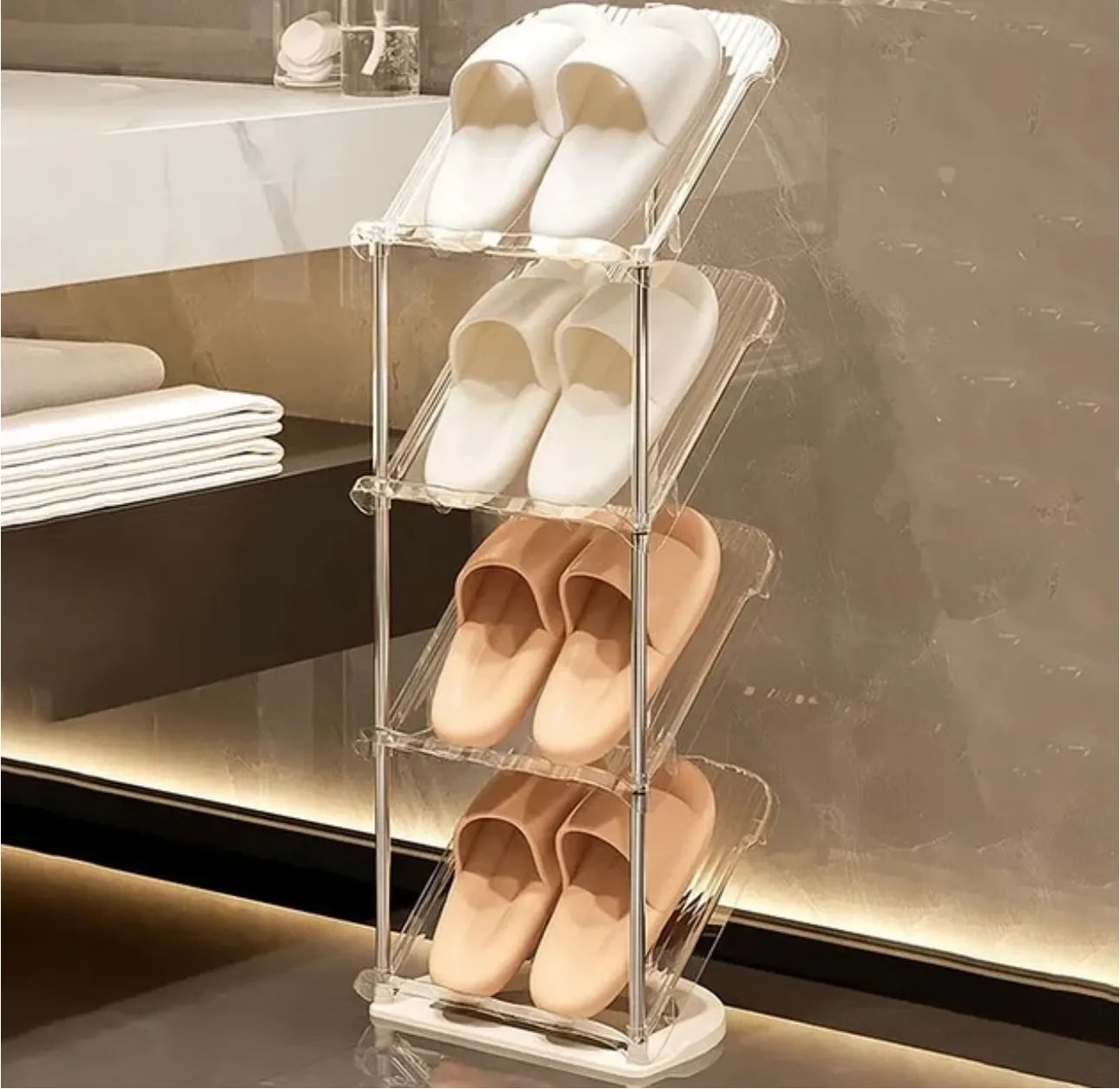 Support à chaussures en plexiglass