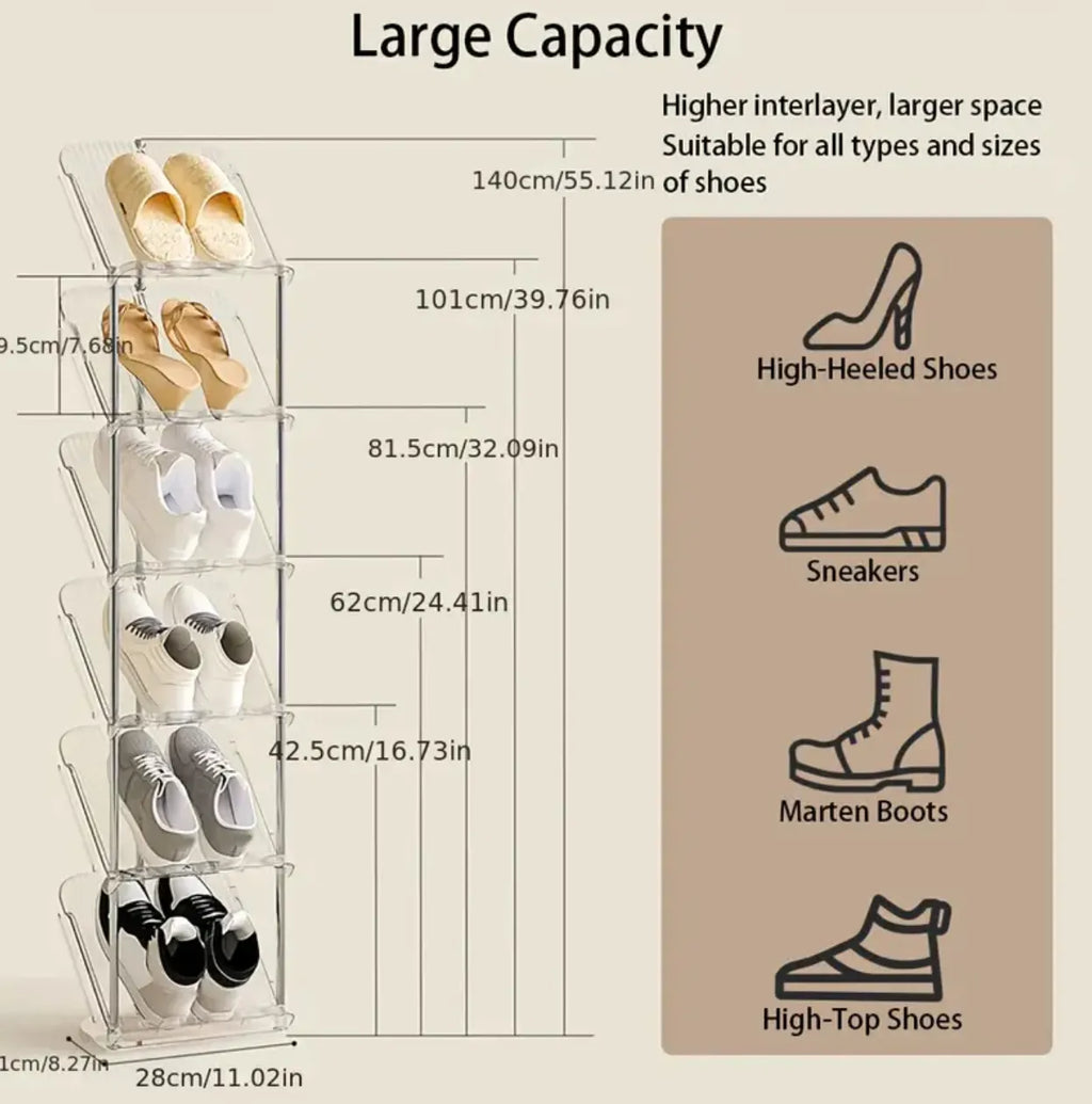 Support à chaussures en plexiglass