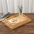 Lot de 3 plateaux en bambou