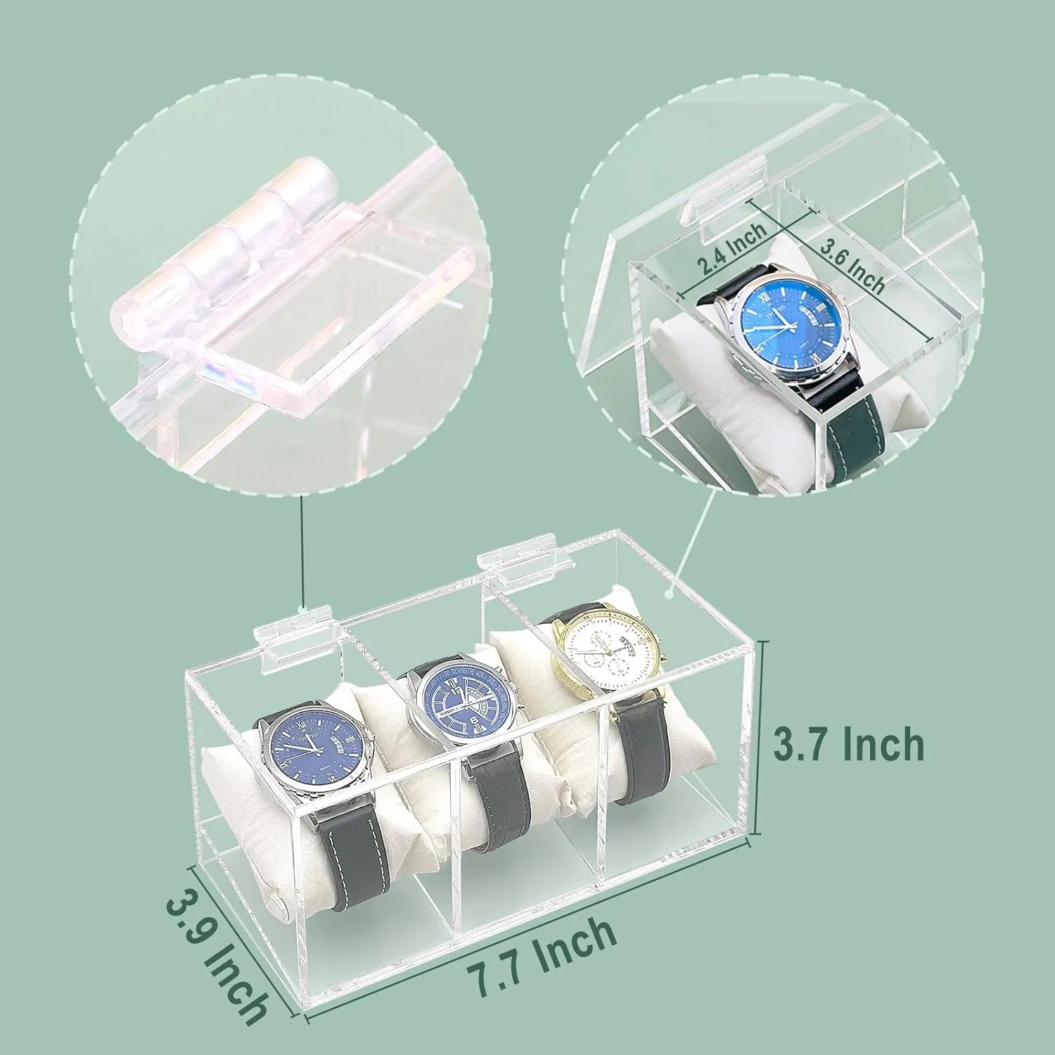 Boite à montres en plexiglass