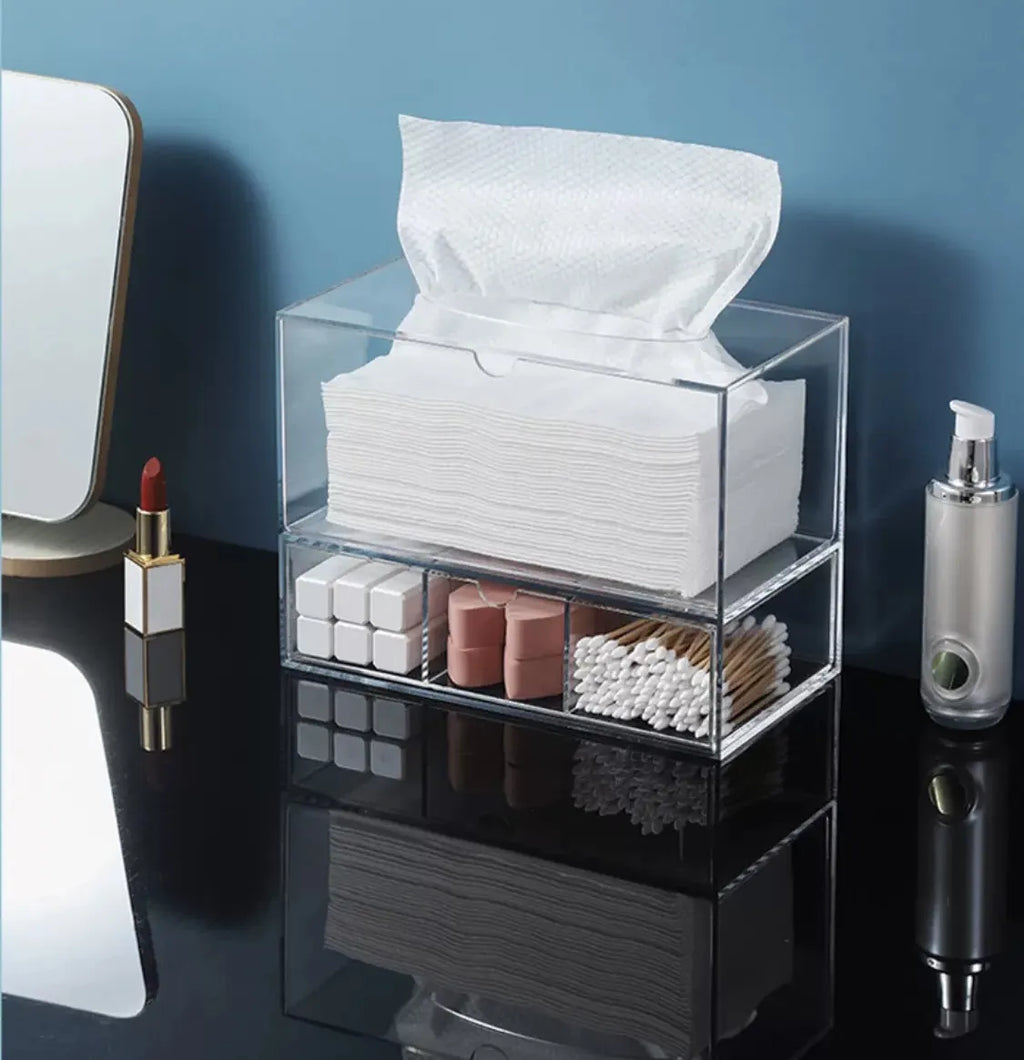 Boîte de rangement en plexiglass