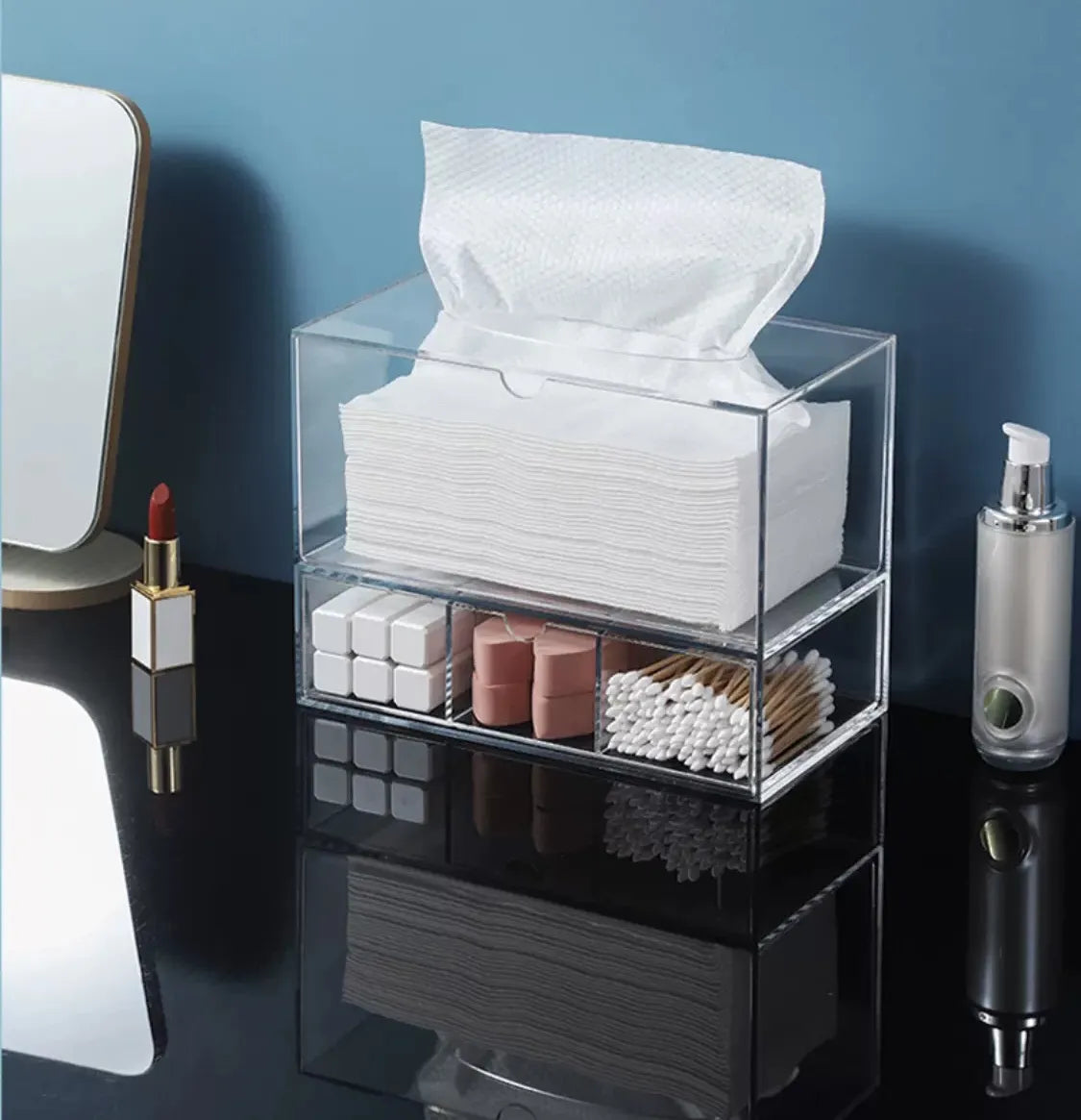 Boîte de rangement en plexiglass