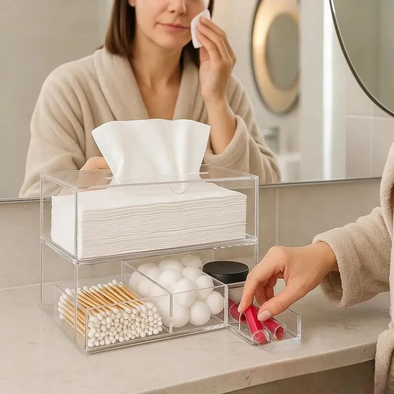 Boîte de rangement en plexiglass