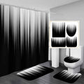 Set moderne rideau et tapis de salle de bain