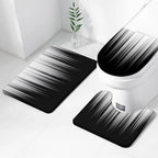 Set moderne rideau et tapis de salle de bain