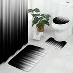 Set moderne rideau et tapis de salle de bain