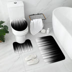 Set moderne rideau et tapis de salle de bain