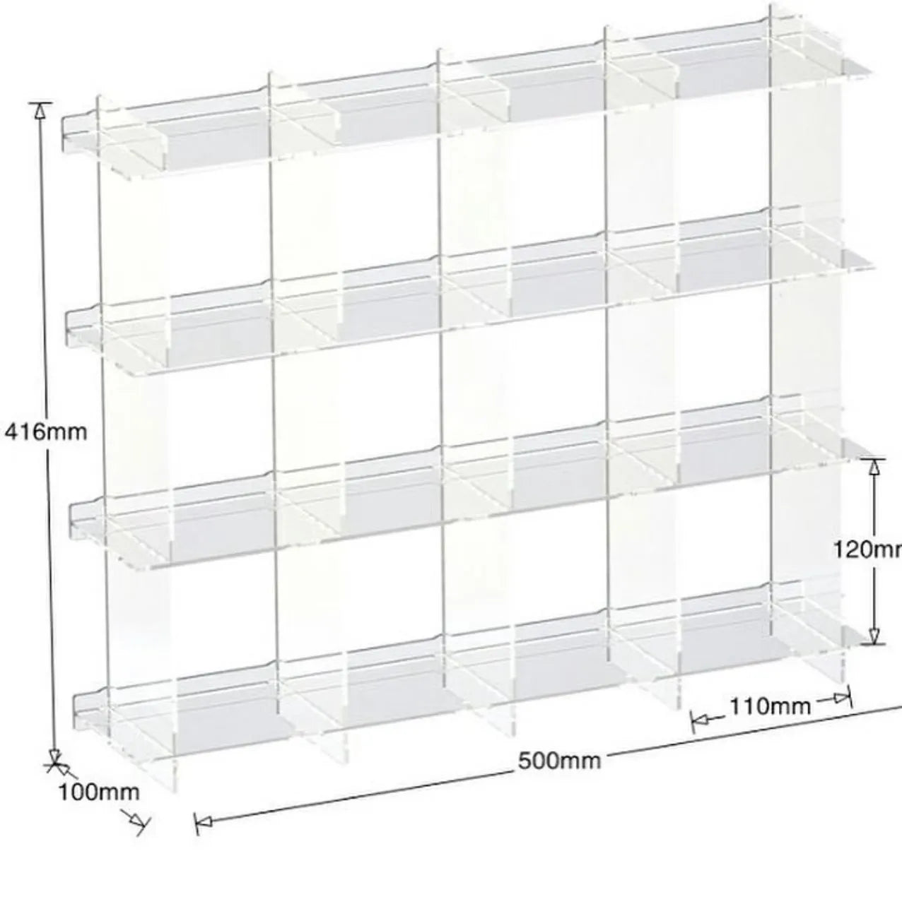 Organisateur tasses en plexiglass