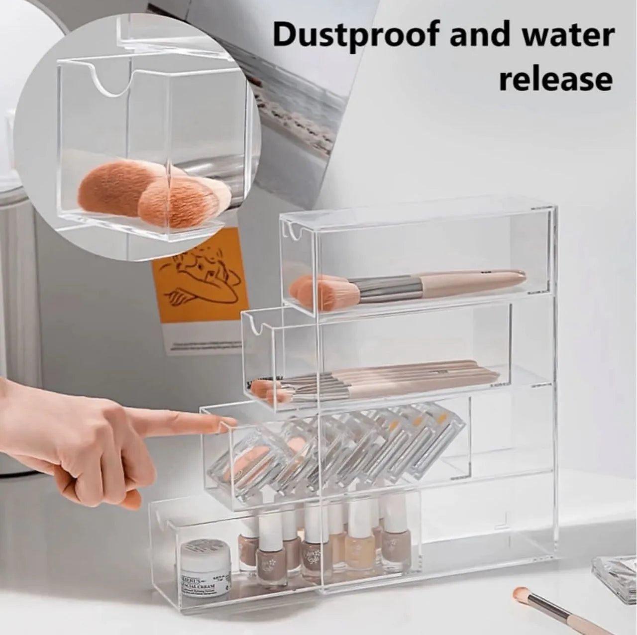 Tiroir organisateur en plexiglass