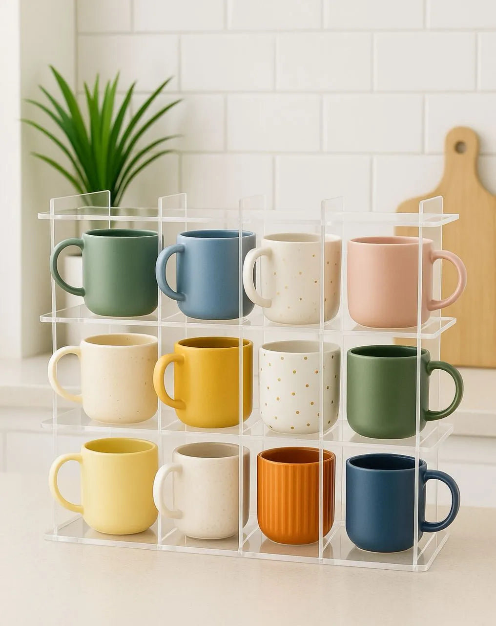 Organisateur tasses en plexiglass